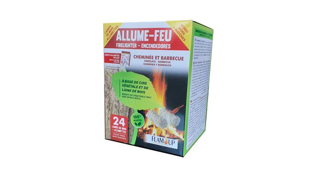 Allume feu x24 laine de bois + all